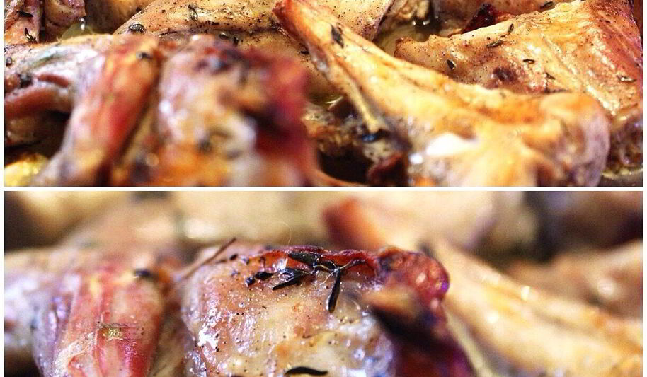 Рецепт кролик, запеченный с тимьяном