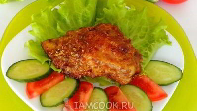 куриные бедра, запеченные в пряном соусе