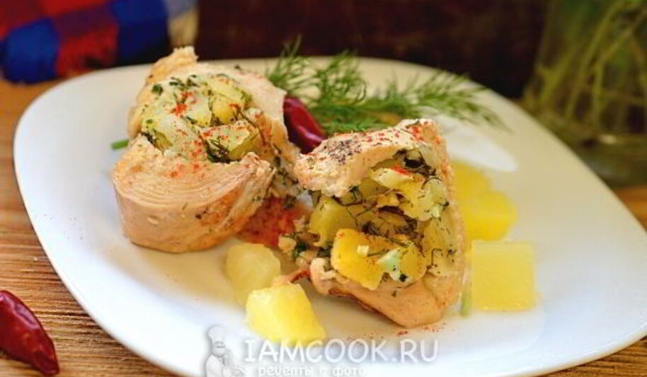 Рецепт куриных грудок с ананасом