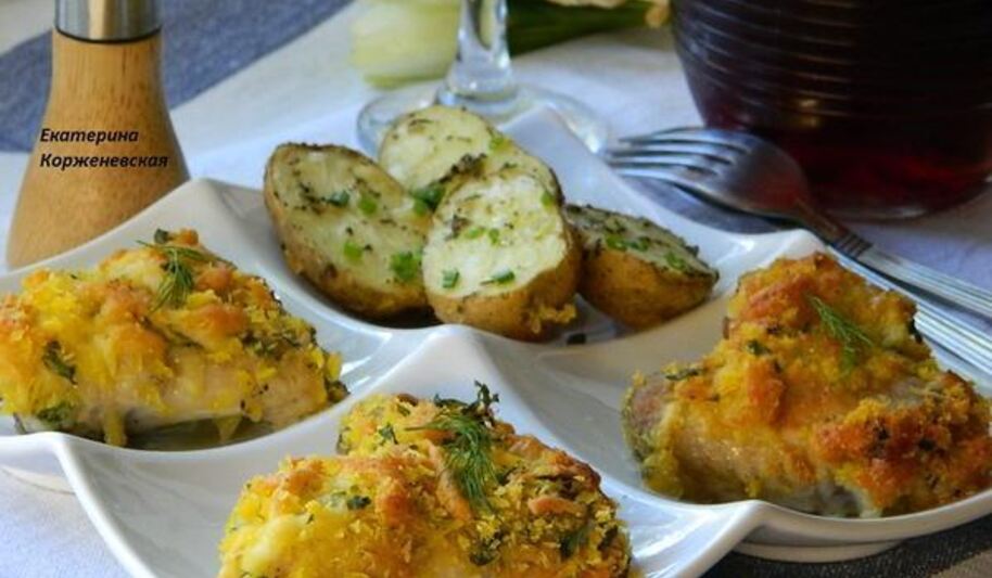 Рецепт куриных крылышек в хрустящей, сырной шубке