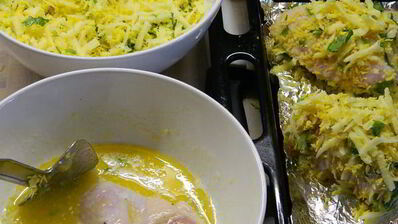 куриные крылышки в хрустящей, сырной шубке