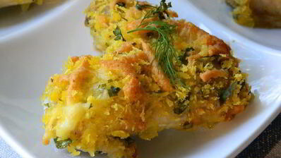 куриные крылышки в хрустящей, сырной шубке