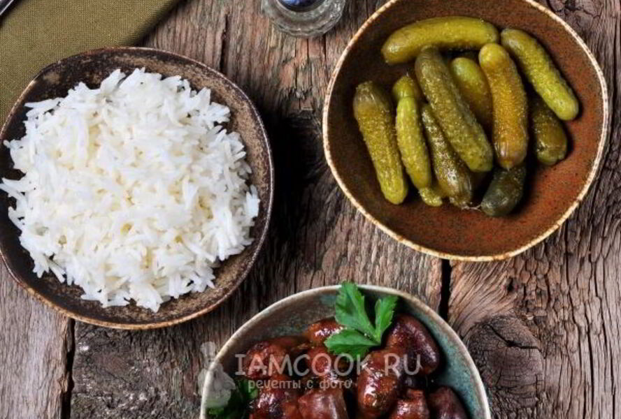 Куриные сердечки в восточном стиле