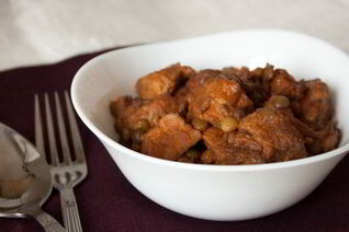 Мясо с чечевицей