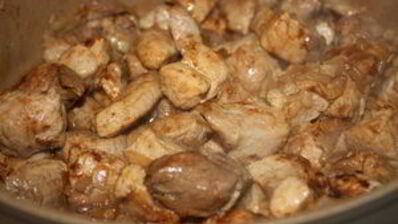 мясо с чечевицей