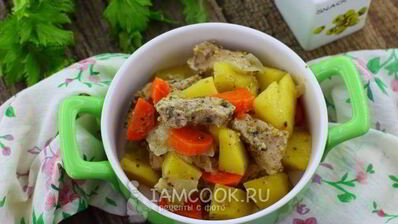 свинина с картошкой в духовке в рукаве