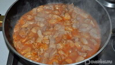 тушеная свинина с острым соусом