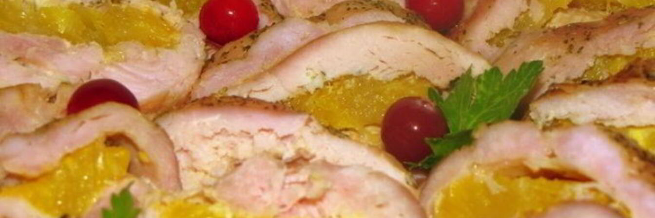 Запеченная индейка с апельсинами