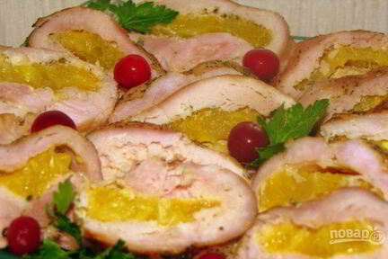 Запеченная индейка с апельсинами