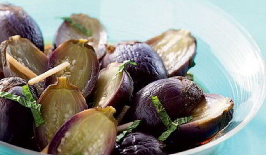 Рецепт баклажанов с мятой