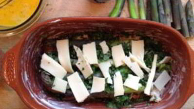 гратен из спаржи с сыром