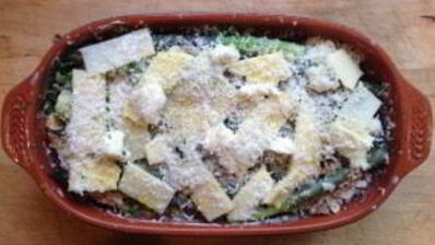 гратен из спаржи с сыром