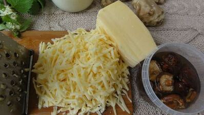 гратен с грибами