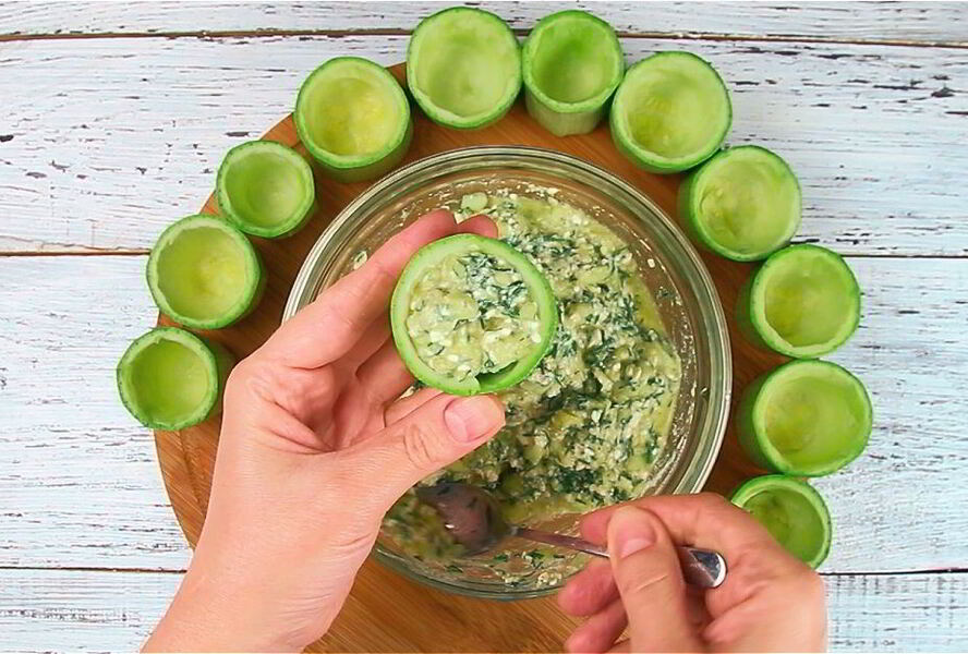 Кабачки с брынзой