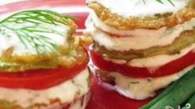 кабачки в кляре с помидорами