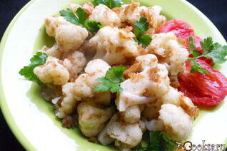 Капуста цветная в сухарях