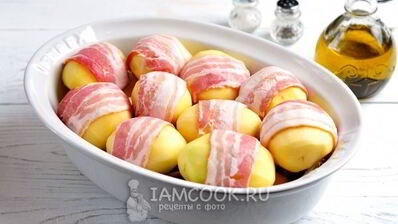 картофель в беконе, запеченный в духовке