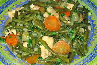 Лобио из фасоли с курицей