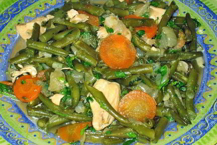 Лобио из фасоли с курицей