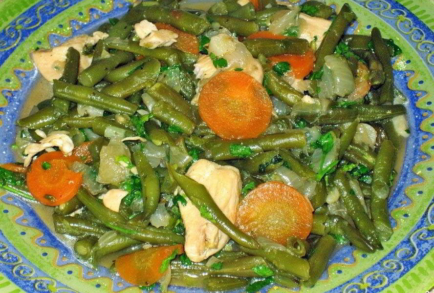 Лобио из фасоли с курицей