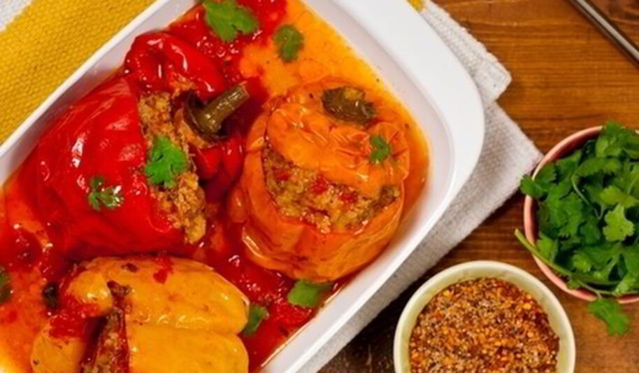 Рецепт перца фаршированного мясом и рисом