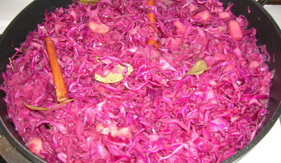 Рецепт рождественской красной капусты
