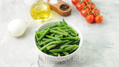 стручковая фасоль с беконом