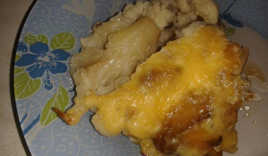 Рецепт цветной капусты с грибами и сыром