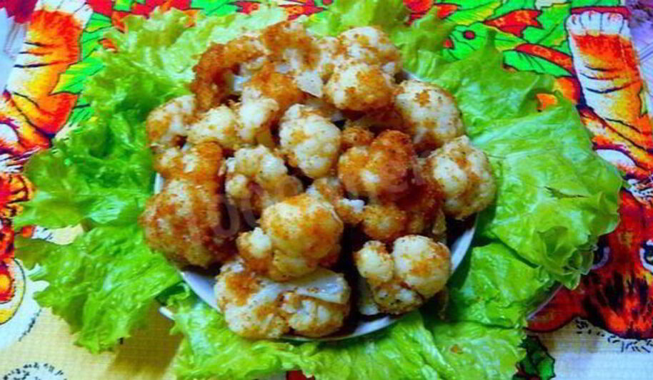 Рецепт цветной капусты в панировочных сухарях