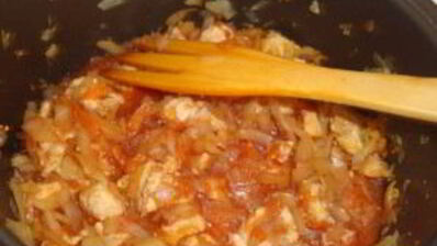 тушеная капуста с курицей в мультиварке