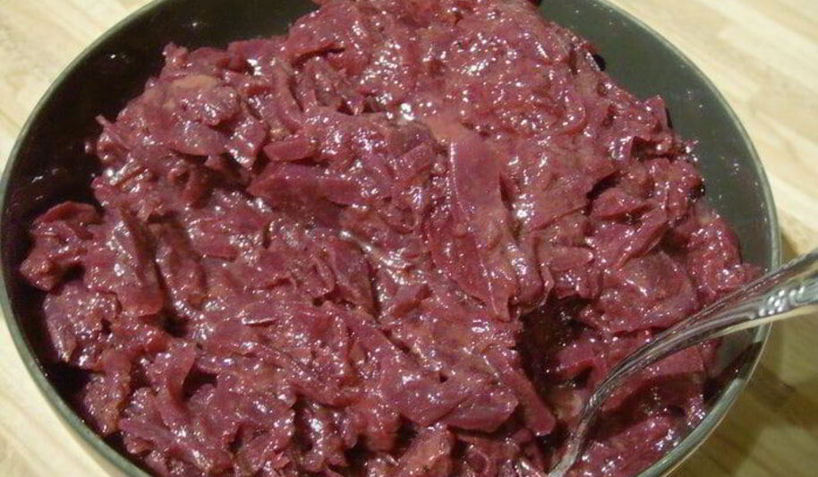 Рецепт тушеной краснокочанной капусты