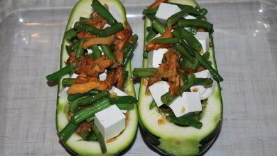 запеченные цукини с лисичками и фетой