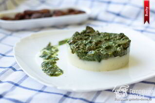 Говяжья печень со шпинатом и финиками