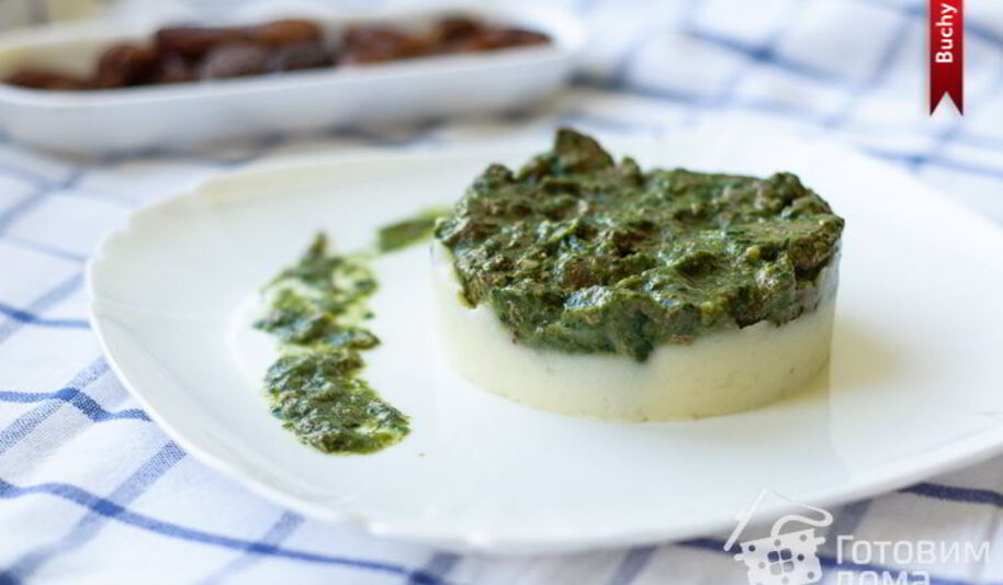 Рецепт говяжьей печени со шпинатом и финиками