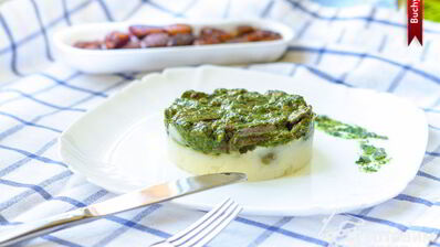 говяжья печень со шпинатом и финиками