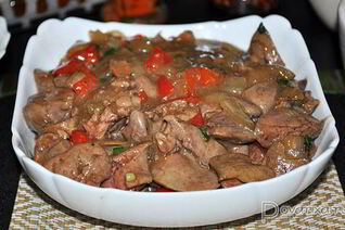 Куриная печень по-китайски