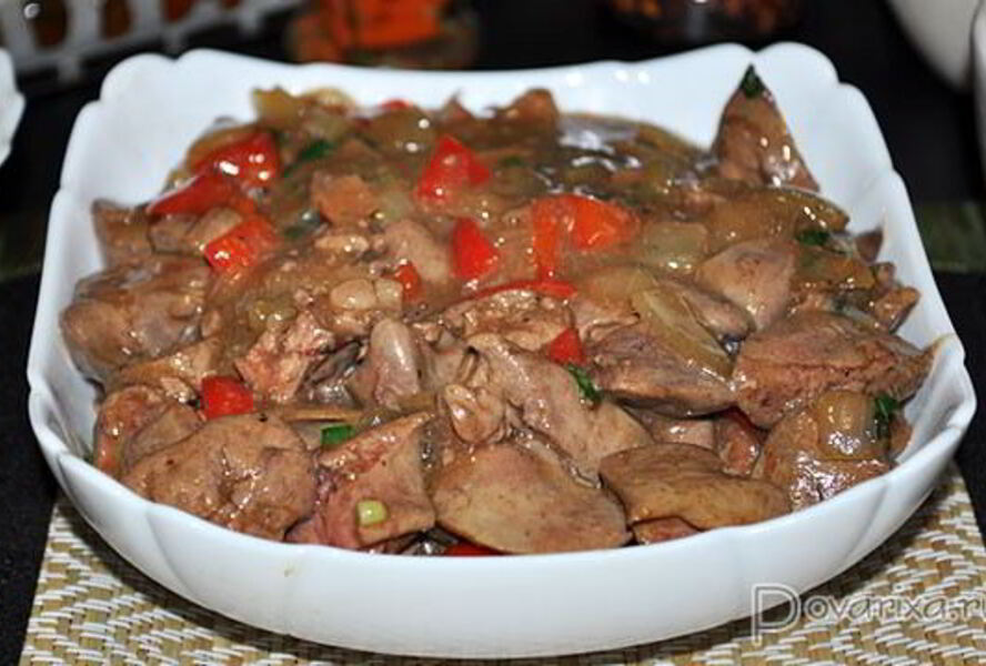 Куриная печень по-китайски