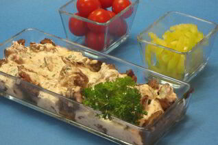 Куриная печень со сливочно-горчичным соусом