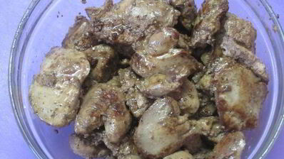 куриная печень со сливочно-горчичным соусом