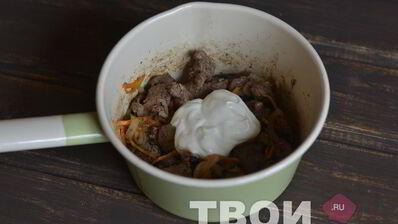 куриная печень в сметане