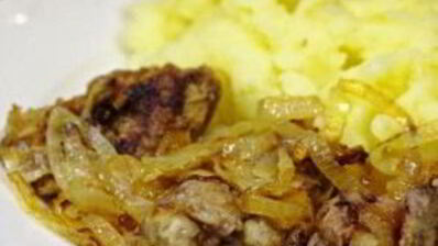 куриная печень, жареная с луком