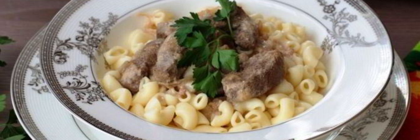 Печень баранья в сметане