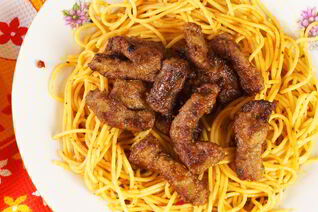 Печень говядины в коньяке