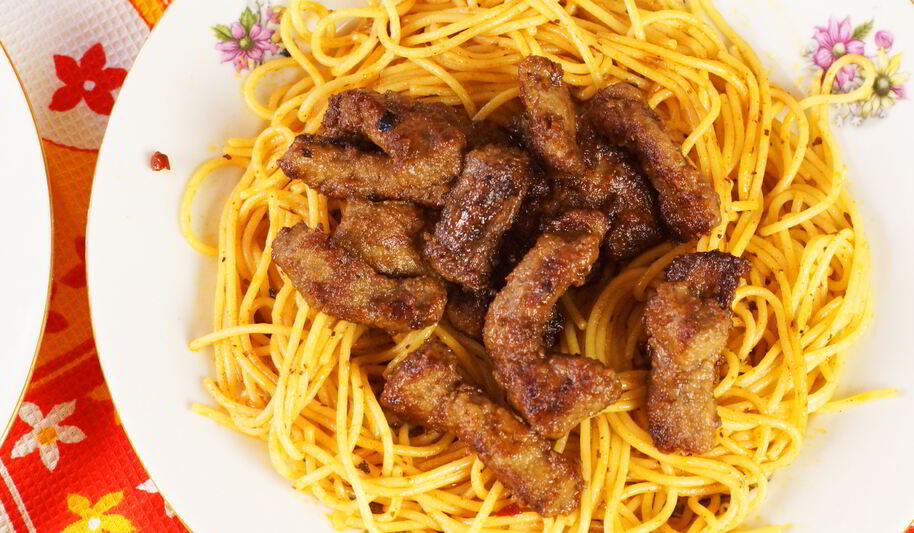 Рецепт печени говядины в коньяке