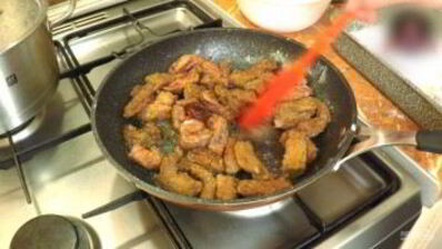 печень говядины в коньяке