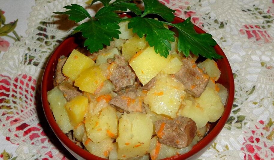 Рецепт печени с картошкой в мультиварке