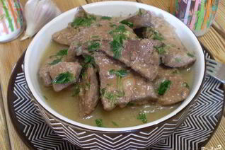 Печень в сметане