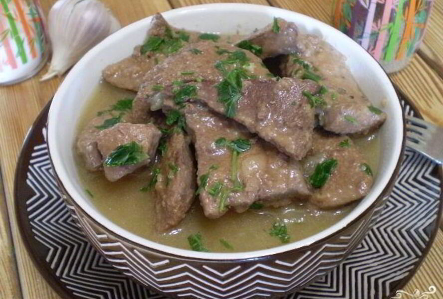 Печень в сметане