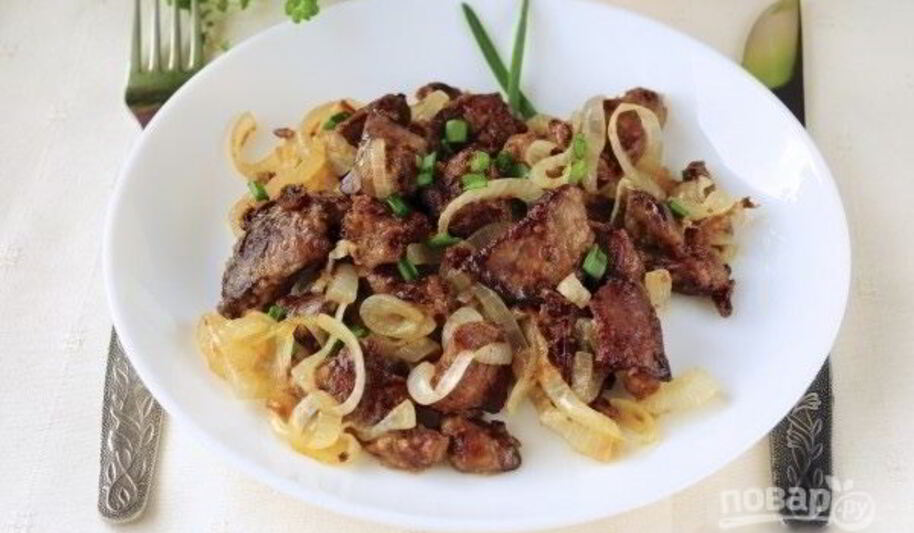 Рецепт печени, жаренной с луком