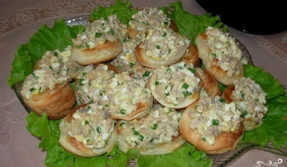 Рецепт волованов с печенью трески